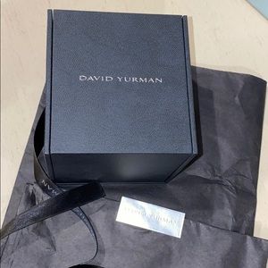 David Yurman box with tissue and ribbon
